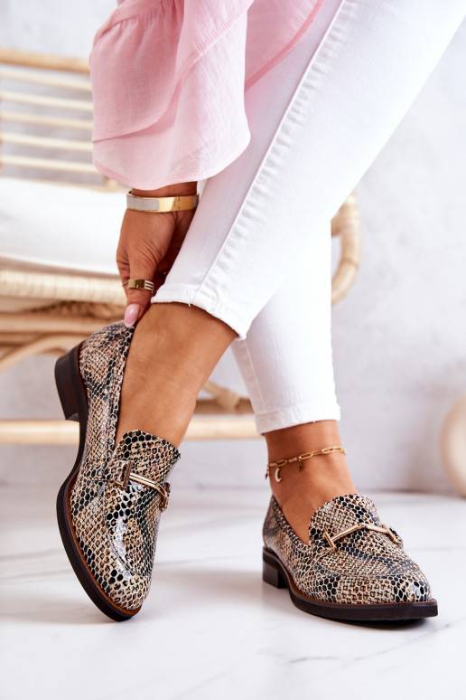 Womens snakeskin deals loafers