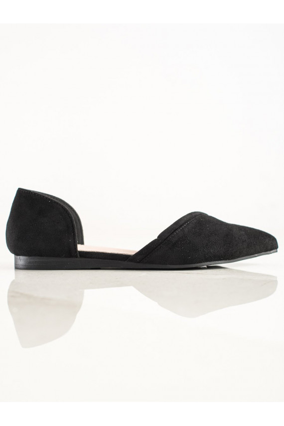 Suede ballerinas with Cut Out design elements