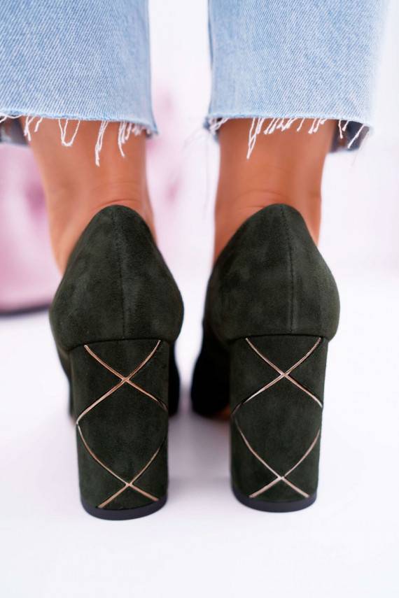 Women's Pumps Maciejka Suede Olive Laura Messi 2050 Tiffany