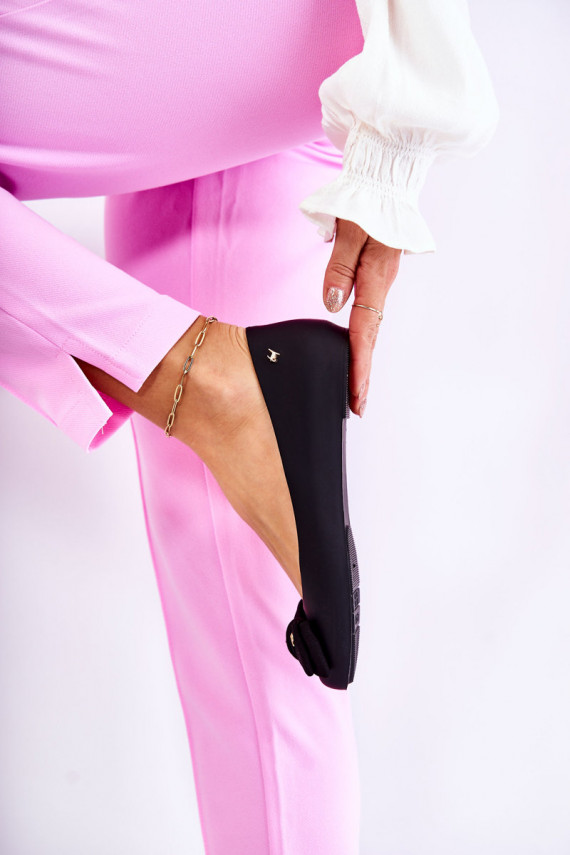 Black Rubber Women's Ballerina Bow Fergie