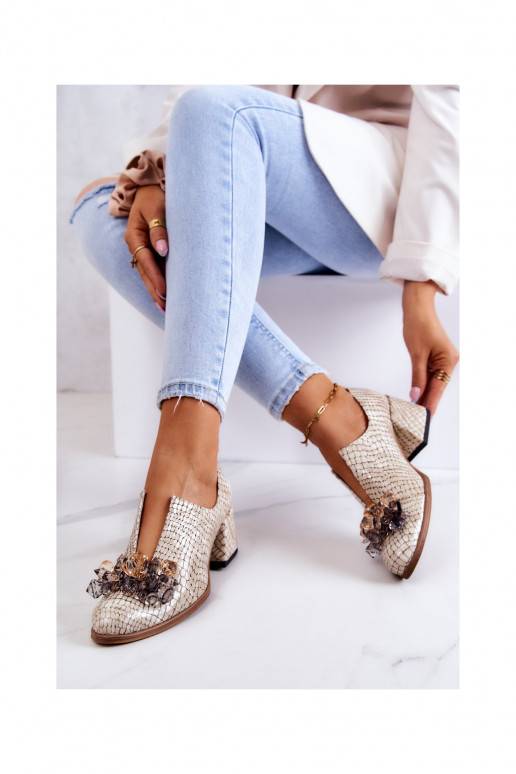 Leather Mosaic Shoes With transparent... Leather Mosaic Shoes With transparent...