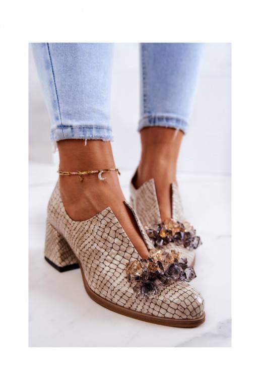 Leather Mosaic Shoes With transparent... Leather Mosaic Shoes With transparent...