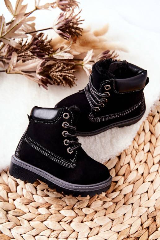 Children's Trapers Boots Black Milos
