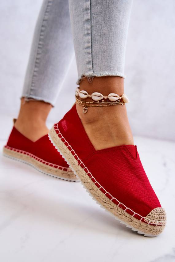 Espadrilles On A Braided Sole Big Star HH274494 Red