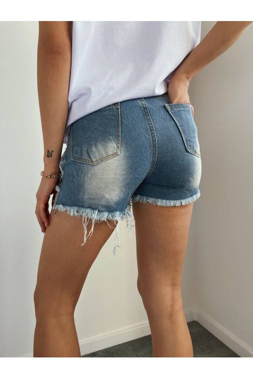 Casual denim shorts in white
