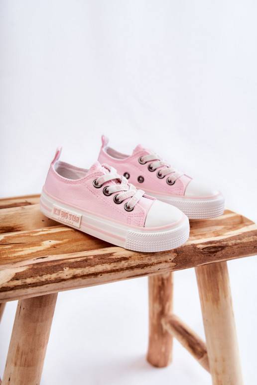 Children's Cloth Sneakers BIG STAR KK374072 Pink