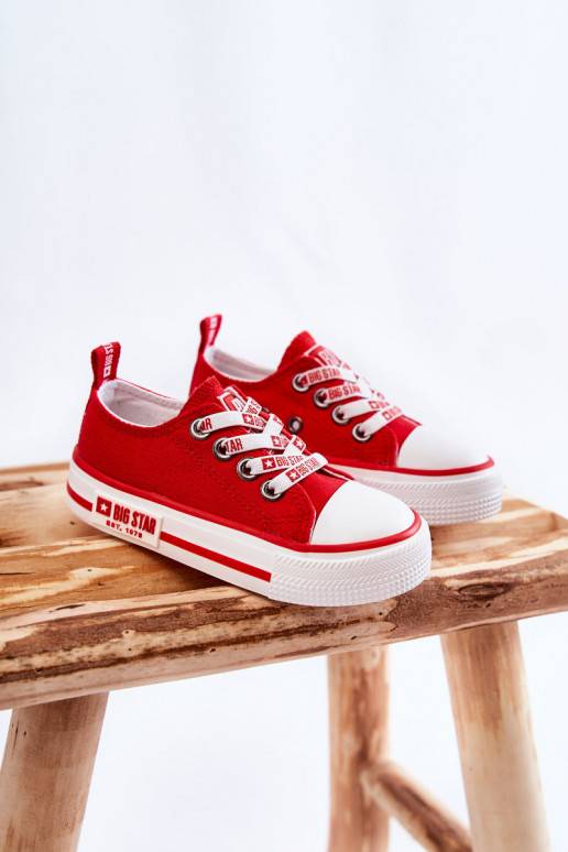 Children's Cloth Sneakers BIG STAR KK374071 Red