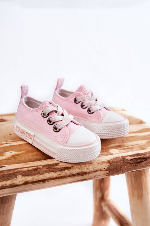 Children's Cloth Sneakers BIG STAR KK374052 Pink