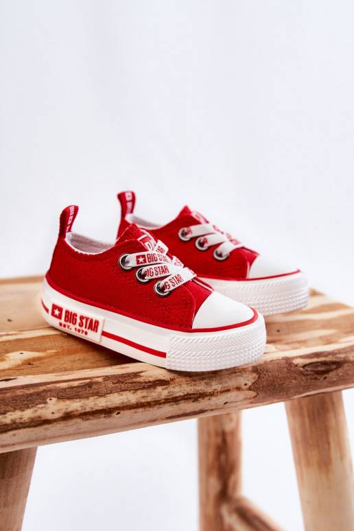 Children's Cloth Sneakers BIG STAR KK374051 Red