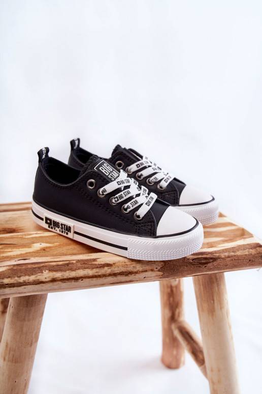 Children's Leather Sneakers BIG STAR KK374039 Black