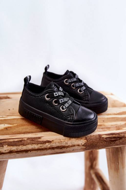 Children's Leather Sneakers BIG STAR KK374059 Black