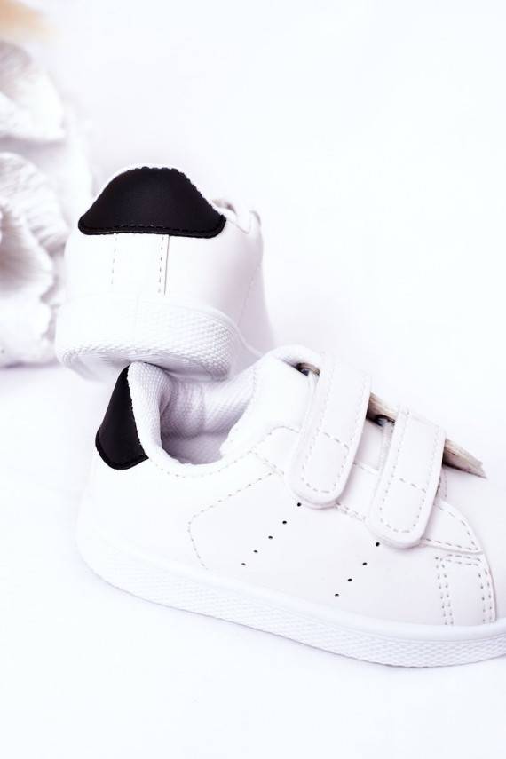Children's Sneakers With Velcro White-Black California