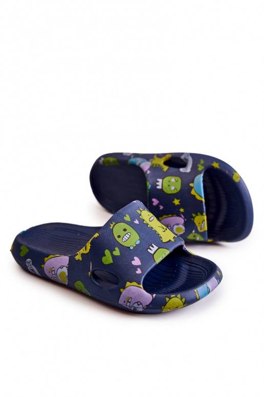 Light Children's Slippers Dinosaurs Navy Astro Light Children's Slippers Dinosaurs Navy Astro