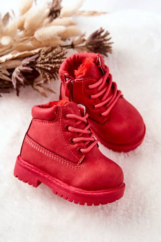Powder Warm Children's Boots Red Dexter