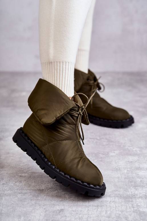 Women's insulated boots Green Emelie