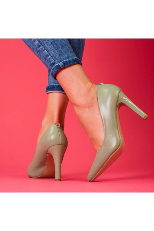 High-heeled shoes pistacjowe Shelovet