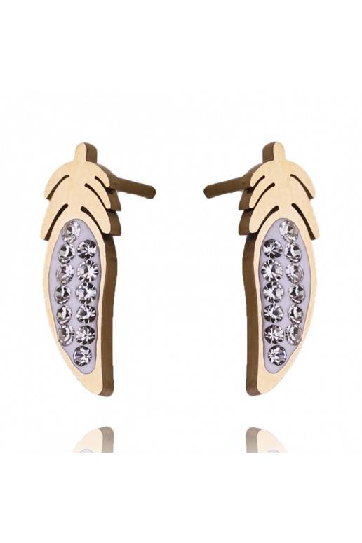 gold color-plated stainless steel earrings cover with gold KST2650