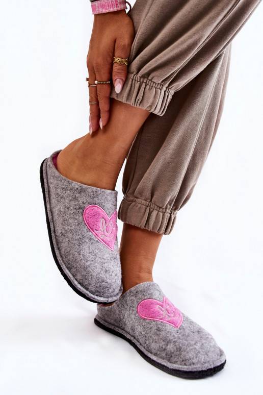 Domestic slippers Big Star KK276020 Grey-Pink