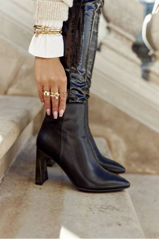 Women's Boots Black on wedge Olastis Women's Boots Black on wedge Olastis