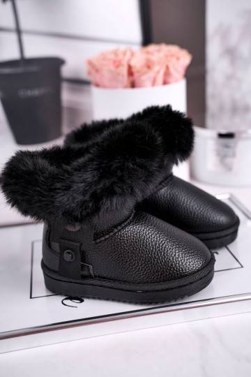 Children's snow boots warm with fur black Marella 2
