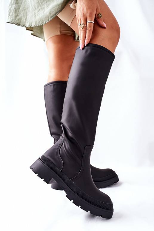Women's High Black Boots Black Whats Going On Women's High Black Boots Black Whats Going On