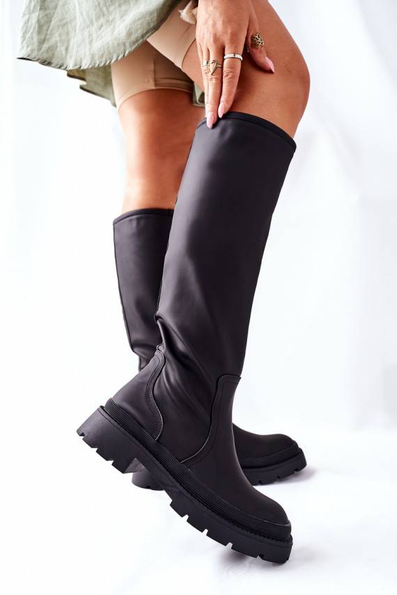 Women's High Black Boots Black Whats Going On