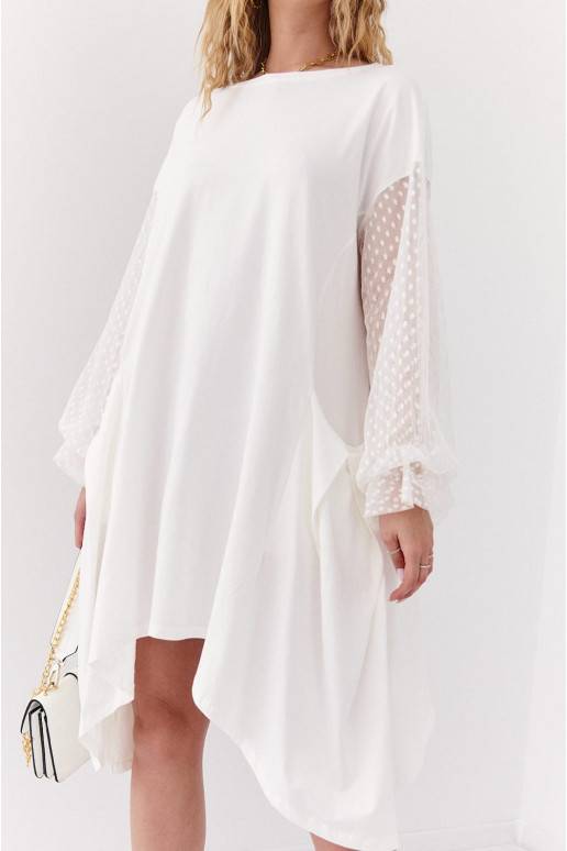 Asymmetrical dress oversize  whitish colors