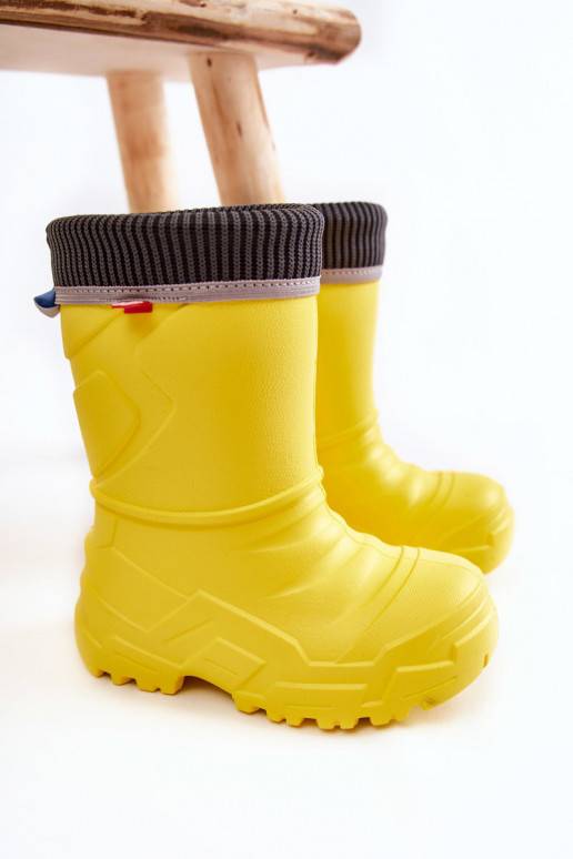 Children's Warmed Rain Boots Befado 162X302 Yellow