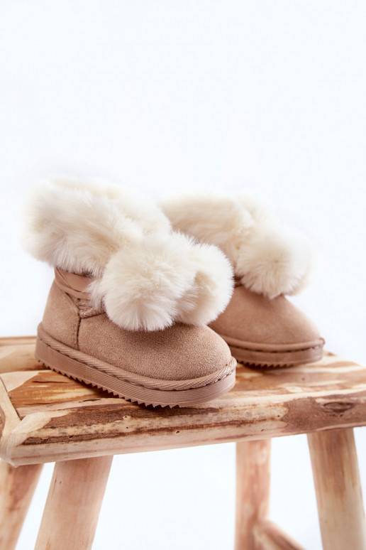 Children's Youth Warm Snow Boots Light beige Roofy
