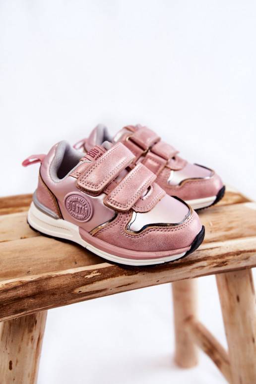 Children's Sport Shoes With Velcro Memory Foam System Big Star KK374180 Pink