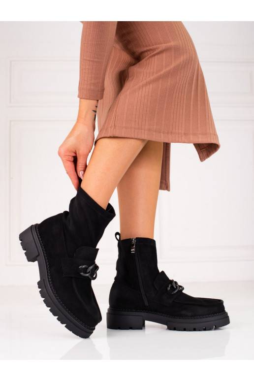 black women's boots with platform Shelovet