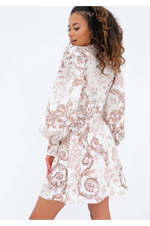Camilla - dress with a beige print Camilla - dress with a beige print