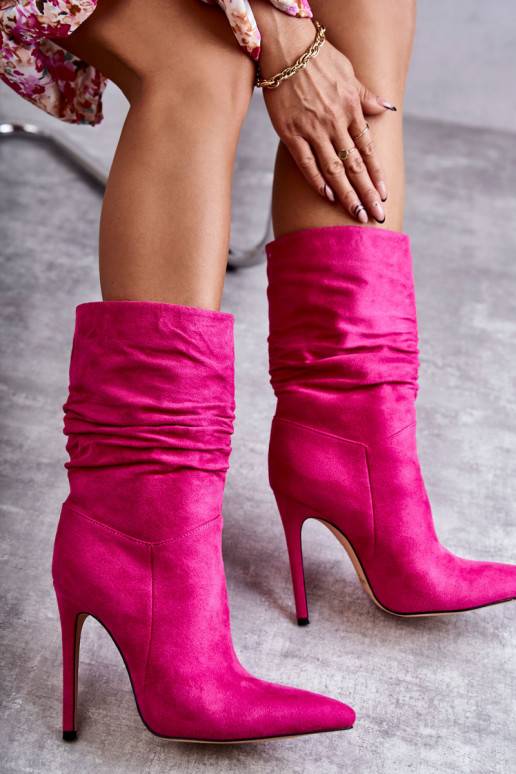 Women's Wrinkled Boots Boots pink Laguna 