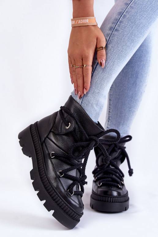 Women's Fashionable Snow Boots Black Kallen