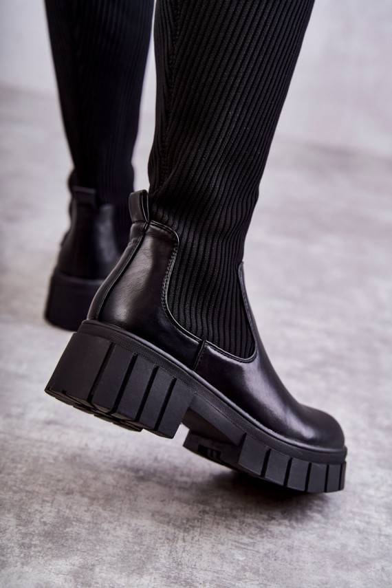 Women's High Boots Workers Black Austin