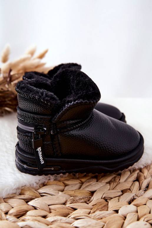 Children's Snow Boots Black Frosty