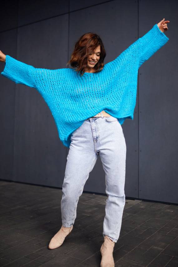  oversized sweater blue 02200