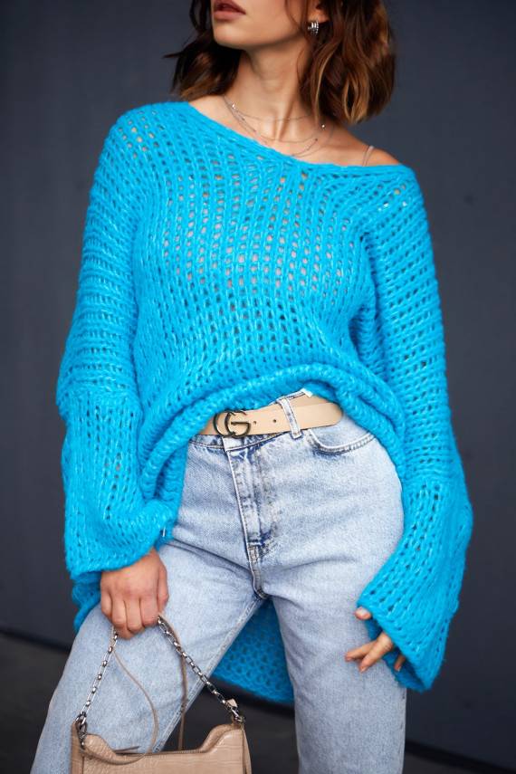  oversized sweater blue 02200
