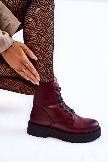 Women's Boots On the Platform Burgundy Randi 2