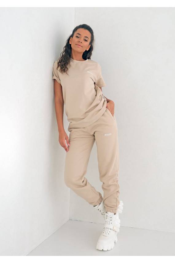 Beige warm joggers