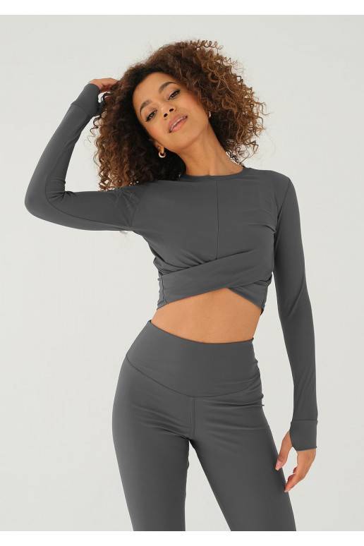 Alpha - Dark stone grey long sleeve top