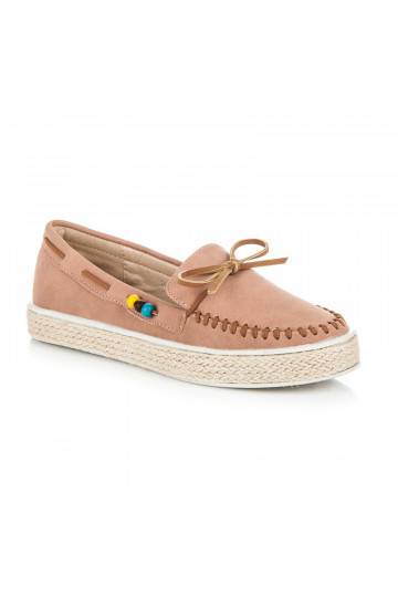 Women's Suede Loafers Dark Pink 2