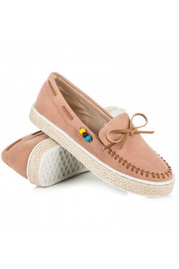 Women's Suede Loafers Dark Pink