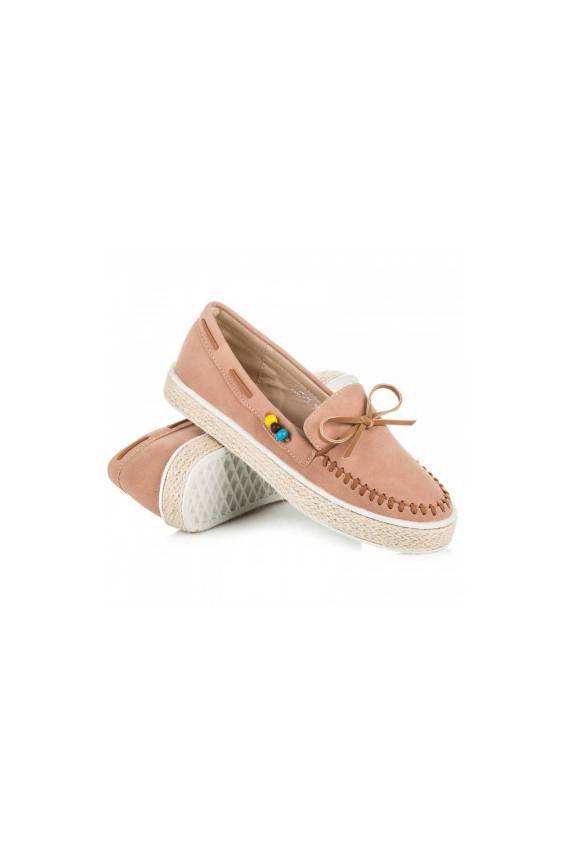 Women's Suede Loafers Dark Pink