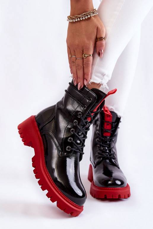 Patent Women's Boot La.Fi 250045R-LA Black-Red