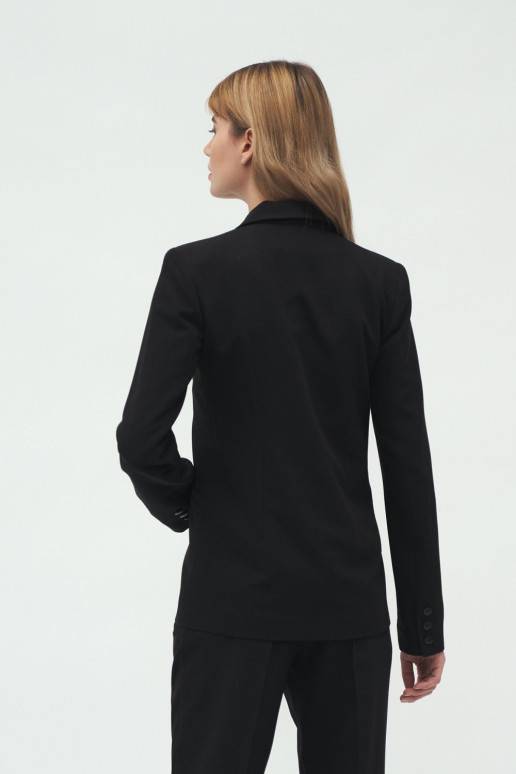 Juodos spalvos švarkas modelis Nife