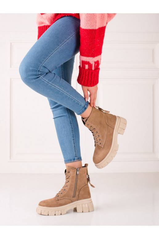 of suede boots with platform T.SOKOLSKI