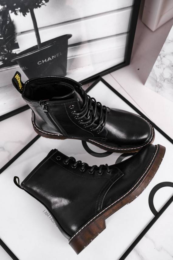 Women's Flat Boots Black Marita