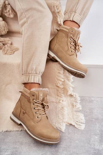 Women's Warm Boots Trappers Dark Beige Liv 2