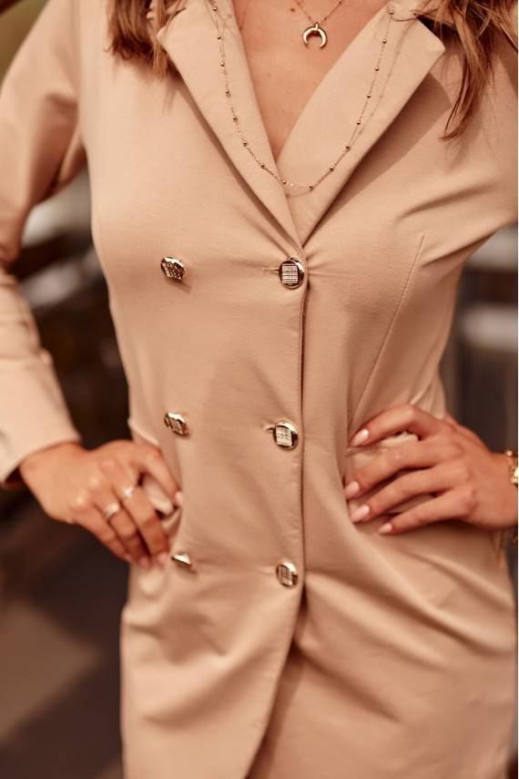 Jacket type dress beige